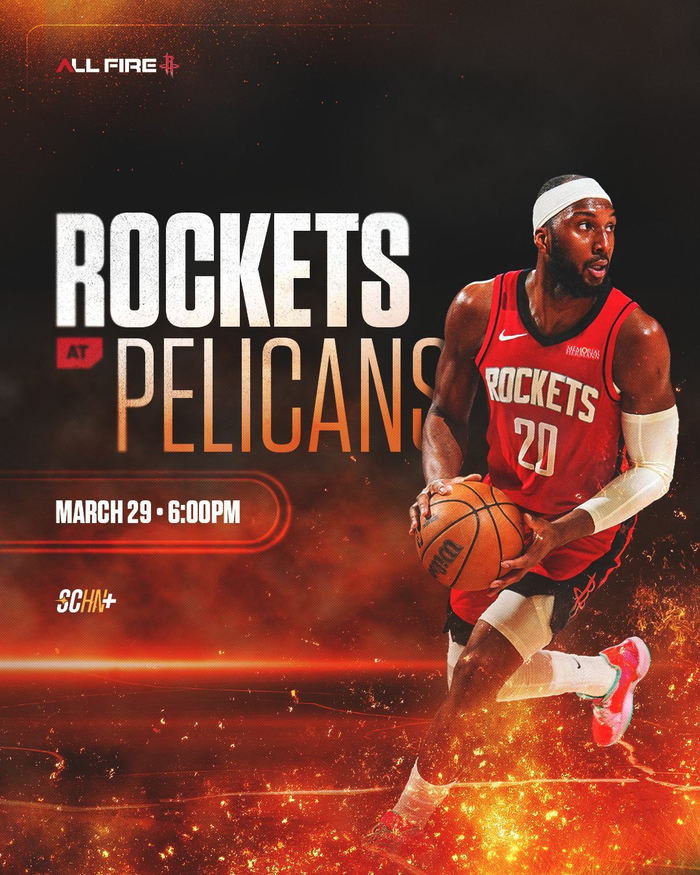 火箭迎战鹈鹕 首发阵容曝光 比赛悬念升级